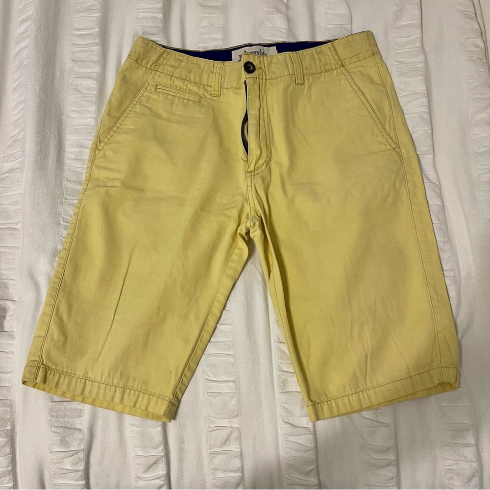Johnnie B Yellow Mens Chino Shorts